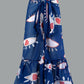 Women's Swimsuit Retro Printed Chiffon Maxi Skirt