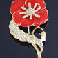 British Hot-Selling Wwii Remembrance Day Red Poppy Brooch
