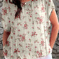 Women's Simple Elegant Decorative Floral Top