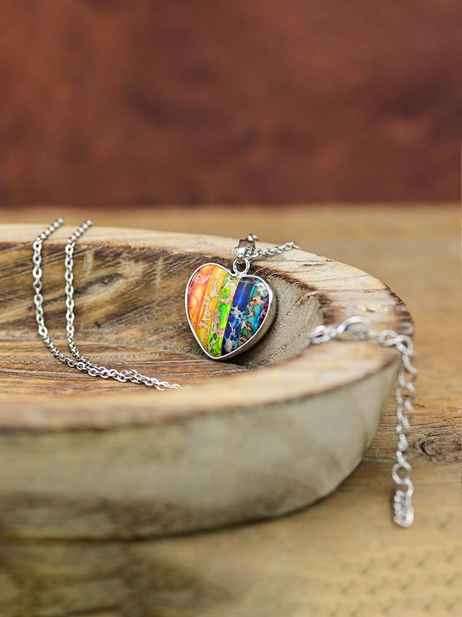 Bohemian Style Trendy Colorful Colorful Emperor Stone Necklace