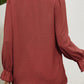 Women's Solid Color V Neck Chiffon Shirt