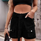 Women's Belt Denim Cargo Shorts