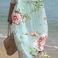 Women's Irregular Floral Pattern Resort Style Dress