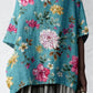 Women's Elegant Vintage  Floral Pattern Cotton and Linen Top