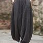 Women's Distressed Linen Loose Bloomers