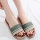 Women's Colorblock Linen Thick Sole Non-Slip Home Slippers