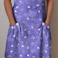 Women's Elegant Vintage Floral Pattern Cotton Dress With Pockets