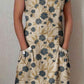 Women's Elegant Floral Pattern Crew Neck Dress