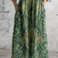 Women's Bohemian Pattern V-Neck Cotton Dress