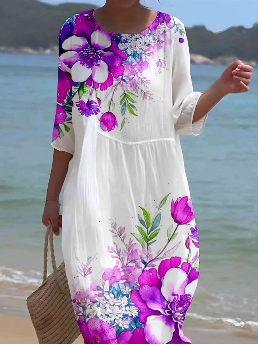 Women's Floral Print Resort Dress