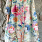 Women's Elegant Vintage  Floral Print Shirt Style Cotton and Linen Dress