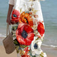 Women's Poppy Floral Pattern Resort Dress