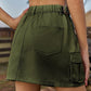 Women's Distressed Elastic Waist Work Skirt