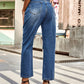 Women's Distressed Straight Leg Jeans