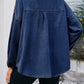 Women's Distressed Loose Denim Shirt