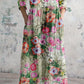 Women's Elegant Floral V-Neck Cotton Dress