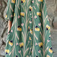 Women's Elegant Floral Pattern Shirt Style Cotton and Linen Dress