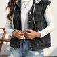 Women's Distressed One-Breasted Denim Vest