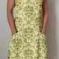 Women's Elegant Floral Pattern Crew Neck Dress