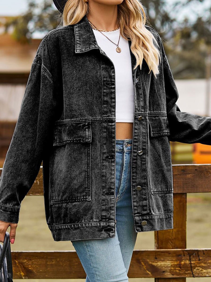 Women's Retro Classic Loose Denim Jacket Top