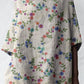 Women's Elegant Floral Pattern Cotton and Linen Top