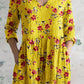 Women's Elegant Vintage Pattern Cotton Dress With Pockets