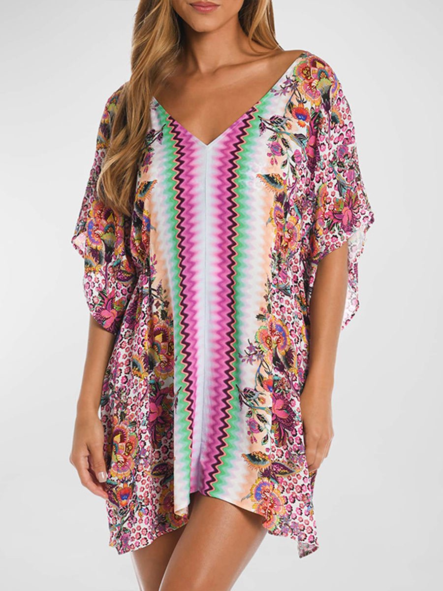 Women's Printed Pullover Bikini Cover Up