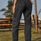 Women's Multi-Pocket Washed Cargo Jeans