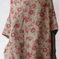 Women's Elegant Floral Pattern Cotton and Linen Top