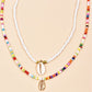 Bohemian Colorful Blue Bead Necklace
