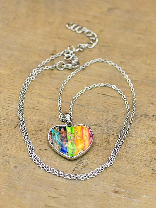 Bohemian Style Trendy Colorful Colorful Emperor Stone Necklace