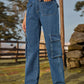 Women's Multi-Pocket Washed Cargo Jeans