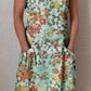 Women's Elegant Floral Pattern Crew Neck Dress