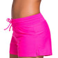 Women's Solid Color Straps Side Slits Swimming Pants Swimsuit