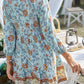 Women's Bohemian Print V-Neck Dress