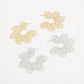 Women's Hollow Textured Flower Earrings