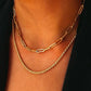 Bohemian Layered Necklace Double Layer Necklace Twist Chain Choker