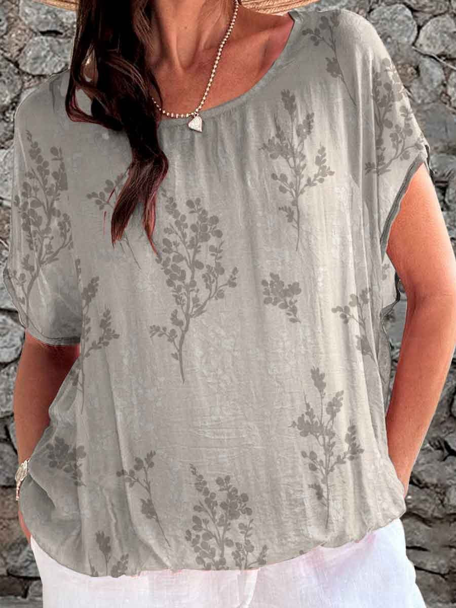 Women's Simple Elegant Decorative Floral Top