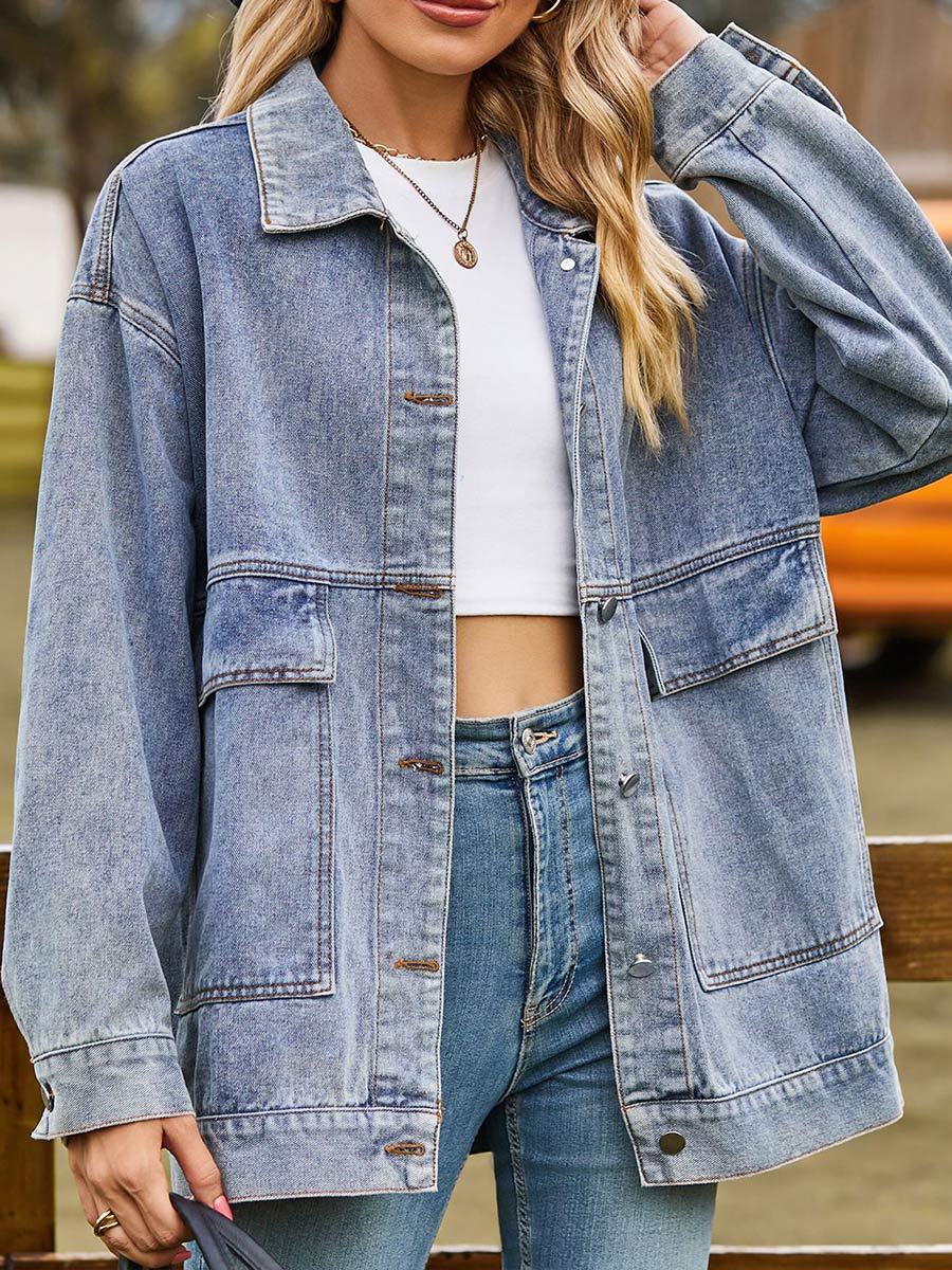 Women's Retro Classic Loose Denim Jacket Top