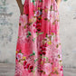 Women's Rose Floral V-Neck Resort Dress